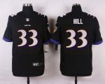 nike baltimore ravens #33 hill black elite jerseys