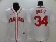 Men's Boston Red Sox #34 David Ortiz White 2020 Stitched Baseball Jerseys