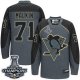 Men Pittsburgh Penguins #71 Evgeni Malkin Charcoal Cross Check Fashion 2017 Stanley Cup Finals Champions Stitched NHL Jersey