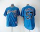 Baseball Jerseys new york mets #57 santana lt.blue[2011 cool bas