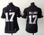 women nike oakland raiders #17 williams black jerseys