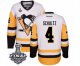 Men's Reebok Pittsburgh Penguins #4 Justin Schultz Authentic White Away 2017 Stanley Cup Final NHL Jersey
