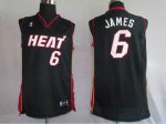 Basketball Jerseys miami heat #6 james black(fans edition)