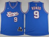 nba sacramento kings #9 rajon rondo new light blue stitched jerseys