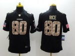 nike nfl san francisco 49ers #80 jerry rice black salute to serv