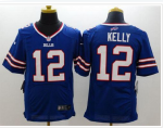mens nike nfl buffalo bills #12 jim kelly royal blue team color game jersey