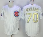 men mlb chicago cubs #70 joe maddon white 2017 gold program cool base champion stitched baseball jerseys