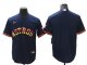 Men's Houston Astros Blank Navy Blue Rainbow Stitched Baseball Cool Base Jersey