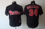 Baseball Jerseys philadelphia phillies #34 halladay black[red st