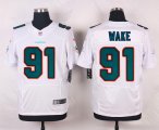nike miami dolphins #91 wake white elite jerseys