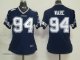 nike women nfl dallas cowboys #94 ware blue cheap jersey [game]