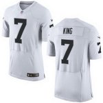 Men's Oakland Raiders #7 marquette king White Elite Nike NFL Jerseys
