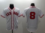 men mlb boston red sox #8 carl yastrzemski white majestic flexbase authentic collection cooperstown stitched baseball jersey