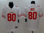 Mens San Francisco 49ers #80 Jerry Rice Nike White Retired Player Vapor Untouchable Limited NFL Jerseys
