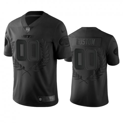 New York Jets Custom Black Limited Jersey - Men\'s