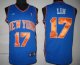 youth nba new york knicks #17 jeremy lin blue cheap jerseys