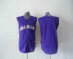 Baseball Jerseys colorado rockies blank purple[vest]