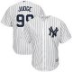 Men's MLB New York Yankees #99 Aaron Judge Majestic Home White Navy Cool Base Jerseys