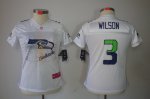 nike women nfl seattle seahawks #3 wilson white [2012 fem fan]