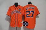 Men mlb houston astros #27 jose altuve majestic Orange With Houston Astros Strong cool base jerseys