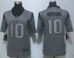 men nike houston texans #10 DeAndre hopkins gray limited gridiron gray nfl jerseys