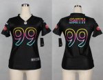 nike women nfl san francisco 49ers #99 smith fashion black jerse