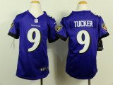 nike youth nfl baltimore ravens #9 tucker purple jerseys