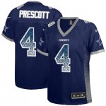 Women's Nike Dallas Cowboys #4 Dak Prescott Navy Blue Drift Fashion NFL Jerseys