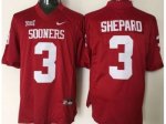 ncaa oklahoma sooners #3 sterling shepard red new xii stitched j