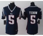 nike women nfl new england patriots #5 tebow dk.blue [tebow]