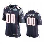 New England Patriots Custom Navy Nike Super Bowl LIII Game Jersey - Men's