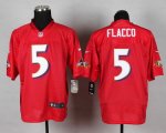 nike nfl baltimore ravens #5 flacco elite red jerseys
