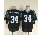 nike nfl carolina panthers #34 artis-payne elite black jerseys [