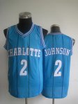 nba Charlotte Hornets #2 johnson blue jerseys [stripe]