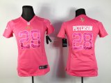 nike women nfl minnesota vikings #28 peterson pink jerseys