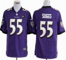 nike nfl baltimore ravens #55 suggs purple [game Art Patch]