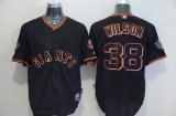 Men's mlb san francisco giants #38 wilson black Stitched cool base Jerseys with world series patch