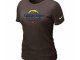 Women San Diego Charger Brown T-Shirt