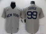 2021 Baseball New York Yankees #99 Aaron Judge Grey Jersey