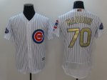men mlb chicago cubs #70 joe maddon white 2017 gold program flex base champion stitched baseball jerseys