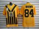 nike nfl pittsburgh steelers #84 brown throwback yellow and blac