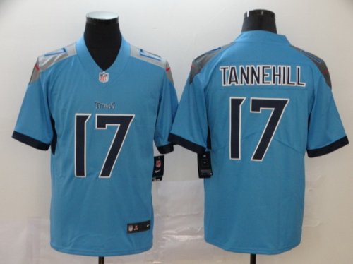 2020 New Football Tennessee Titans #17 Ryan Tannehill Light Blue Vapor Untouchable Limited Jersey