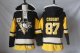 Men NHL Pittsburgh Penguins #87 Sidney Crosby Black Alternate Sawyer Hooded Sweatshirt Stitched NHL Jersey