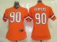 nike women nfl chicago bears #90 peppers orange jerseys