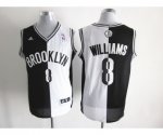 nba new jersey nets #8 williams white-black [strip] [revolution
