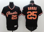 mlb san francisco giants #25 barry bonds majestic black flexbase authentic collection cooperstown jerseys