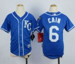 MLB Jersey kansas city Royals #6 Lorenzo Cain Blue Alternate 2 C
