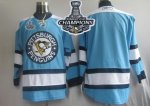Men Pittsburgh Penguins Blank Blue 2017 Stanley Cup Finals Champions Stitched NHL Jersey