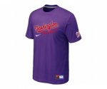 MLB Washington Nationals Purple Nike Short Sleeve Practice T-Shi