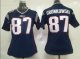 nike women nfl new england patriots #87 gronkowski blue jerseys